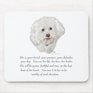Bichon Frise Keepake FEMALE Mousepad