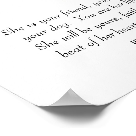 Bichon Frise Keepake FEMALE Poster (Ecke)