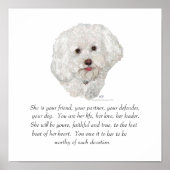 Bichon Frise Keepake FEMALE Poster (Vorne)