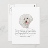 Bichon Frise Keepake FEMALE Postkarte (Vorne/Hinten)