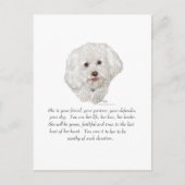 Bichon Frise Keepake FEMALE Postkarte (Vorderseite)