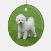 Bichon Frise Keramik Ornament (Links)