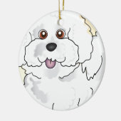 Bichon Frise Keramikornament (Links)