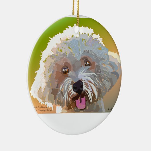 Bichon Frise Keramikornament (Rechts)