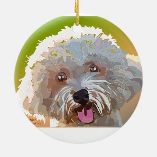 Bichon Frise Keramikornament (Hinten)