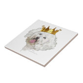 Bichon Frise King Fliese (Seite)