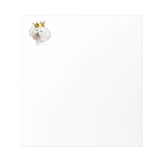 Bichon Frise King Notizblock (Vorderseite)