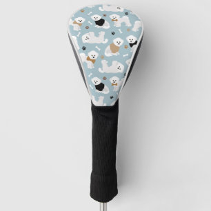 Bichon Frise Knochen und Paws Blue Golf Headcover