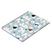 Bichon Frise Knochen und Paws Blue Notizblock (Linke Seite)