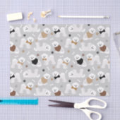Bichon Frise Knochen und Paws Grau Seidenpapier (Handwerk)