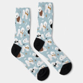 Bichon Frise Knochen und Paws Socken (Rechts)
