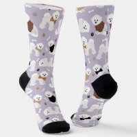 Bichon Frise Knochen und Paws Socken