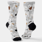 Bichon Frise Knochen und Paws Socken (Gewinkelt)