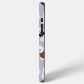 Bichon Frise Knochen und Pfoten Lila iPhone Hülle (Linke Seite)