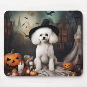 Bichon Frise Kürbisse Halloween Gruselig Mousepad