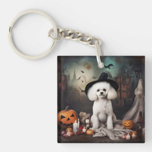 Bichon Frise Kürbisse Halloween Gruselig Schlüsselanhänger