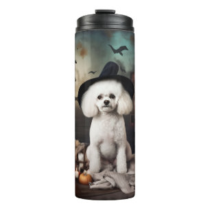 Bichon Frise Kürbisse Halloween Gruselig Thermosbecher