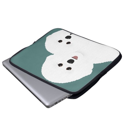 Bichon Frise Laptop Sleeve (Vorne Knopf)