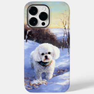 Bichon Frise lässt es Weihnachten schnee Case-Mate iPhone 14 Pro Max Hülle