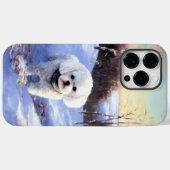 Bichon Frise lässt es Weihnachten schnee Case-Mate iPhone Hülle (Rückseite (Horizontal))