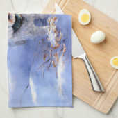 Bichon Frise lässt es Weihnachten schnee Geschirrtuch (Viertel Falte)