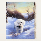 Bichon Frise lässt es Weihnachten schnee Planer (Rückseite)