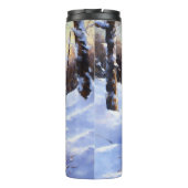 Bichon Frise lässt es Weihnachten schnee Thermosbecher (Rückseite)