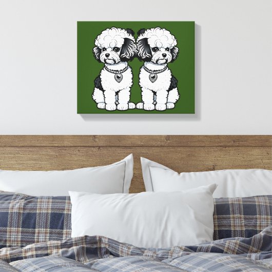 Bichon Frise Leinwanddruck (Insitu (Schlafzimmer))