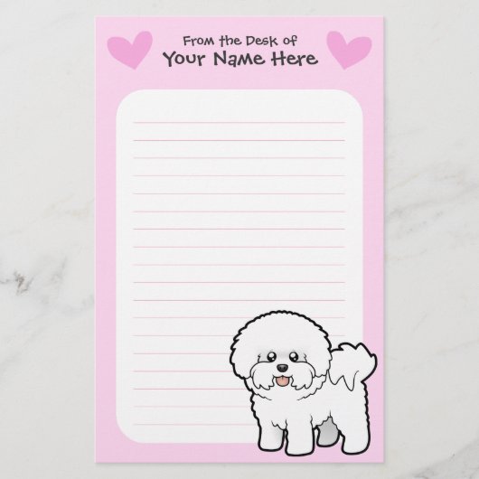 Bichon Frise-Liebe Briefpapier (Vorderseite)