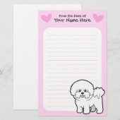 Bichon Frise-Liebe Briefpapier (Vorne/Hinten)