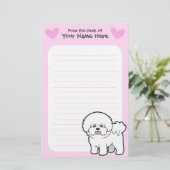 Bichon Frise-Liebe Briefpapier (Stehend Vorderseite)