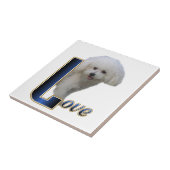 Bichon Frise Liebe Fliese (Seite)