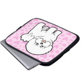 Bichon Frise Liebe Laptopschutzhülle (Vorne Knopf)