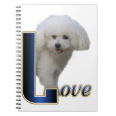 Bichon Frise Liebe Notizblock (Vorderseite)