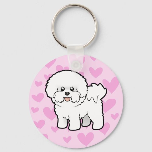 Bichon Frise Liebe Schlüsselanhänger (Vorderseite)