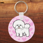 Bichon Frise Liebe Schlüsselanhänger (Vorderseite)