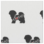 Bichon Frise Liebe Stoff (Nahaufnahme)