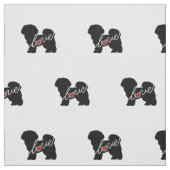 Bichon Frise Liebe Stoff (Muster)