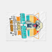 Bichon Frise Lover Funny Bichon Frise Retro Fleecedecke (Vorderseite (Horizontal))