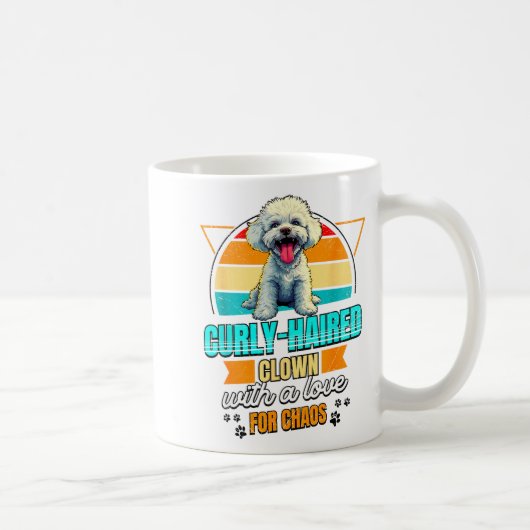 Bichon Frise Lover Funny Bichon Frise Retro Kaffeetasse (Rechts)