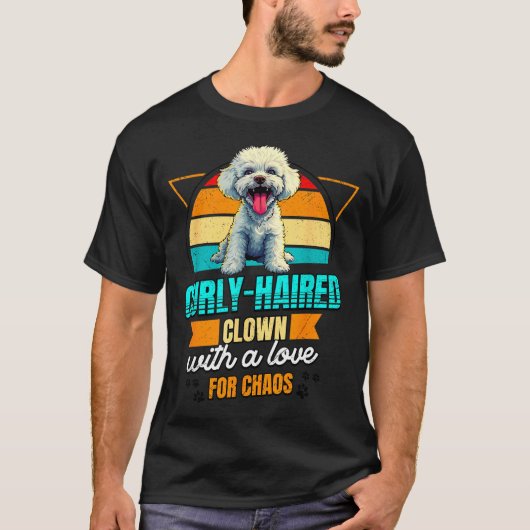 Bichon Frise Lover Funny Bichon Frise Retro  T-Shirt (Vorderseite)