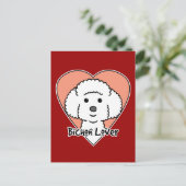 Bichon Frise Lover Postkarte (Stehend Vorderseite)