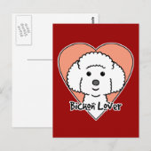 Bichon Frise Lover Postkarte (Vorne/Hinten)