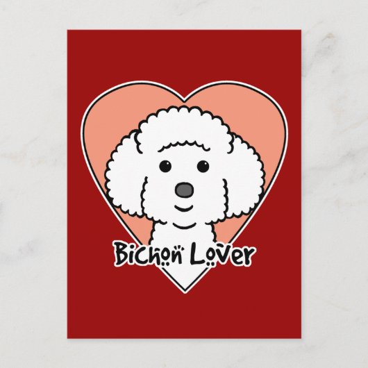 Bichon Frise Lover Postkarte (Vorderseite)