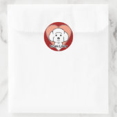Bichon Frise Lover Runder Aufkleber (Tasche)