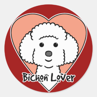 Bichon Frise Lover Runder Aufkleber