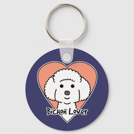 Bichon Frise Lover Schlüsselanhänger (Vorderseite)