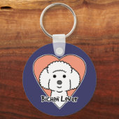 Bichon Frise Lover Schlüsselanhänger (Vorderseite)