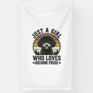 Bichon Frise Mädchen Vintage Hundeliebhaber Shirt_ Banner