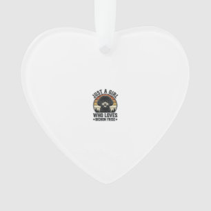 Bichon Frise Mädchen Vintage Hundeliebhaber Shirt_ Ornament